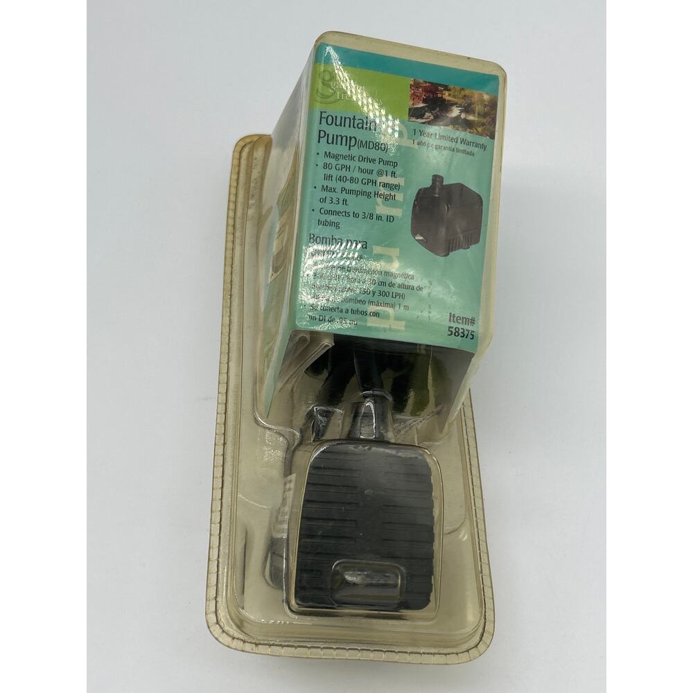 Garden Treasures MD80 Fountain Pump 80 GPH Magnetic Drive Pond Water Pump New